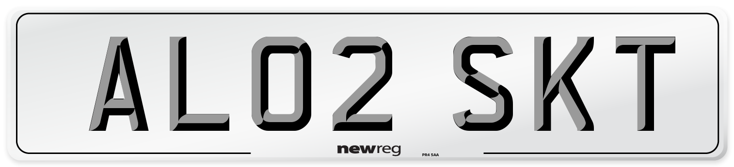 AL02 SKT Number Plate from New Reg